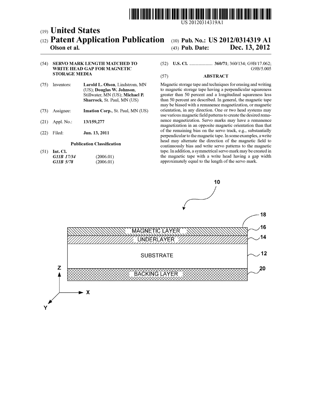 Servo Mark Length Matched to Write Head Gap for Magnetic Storage Media - diagram, schematic, and image 01