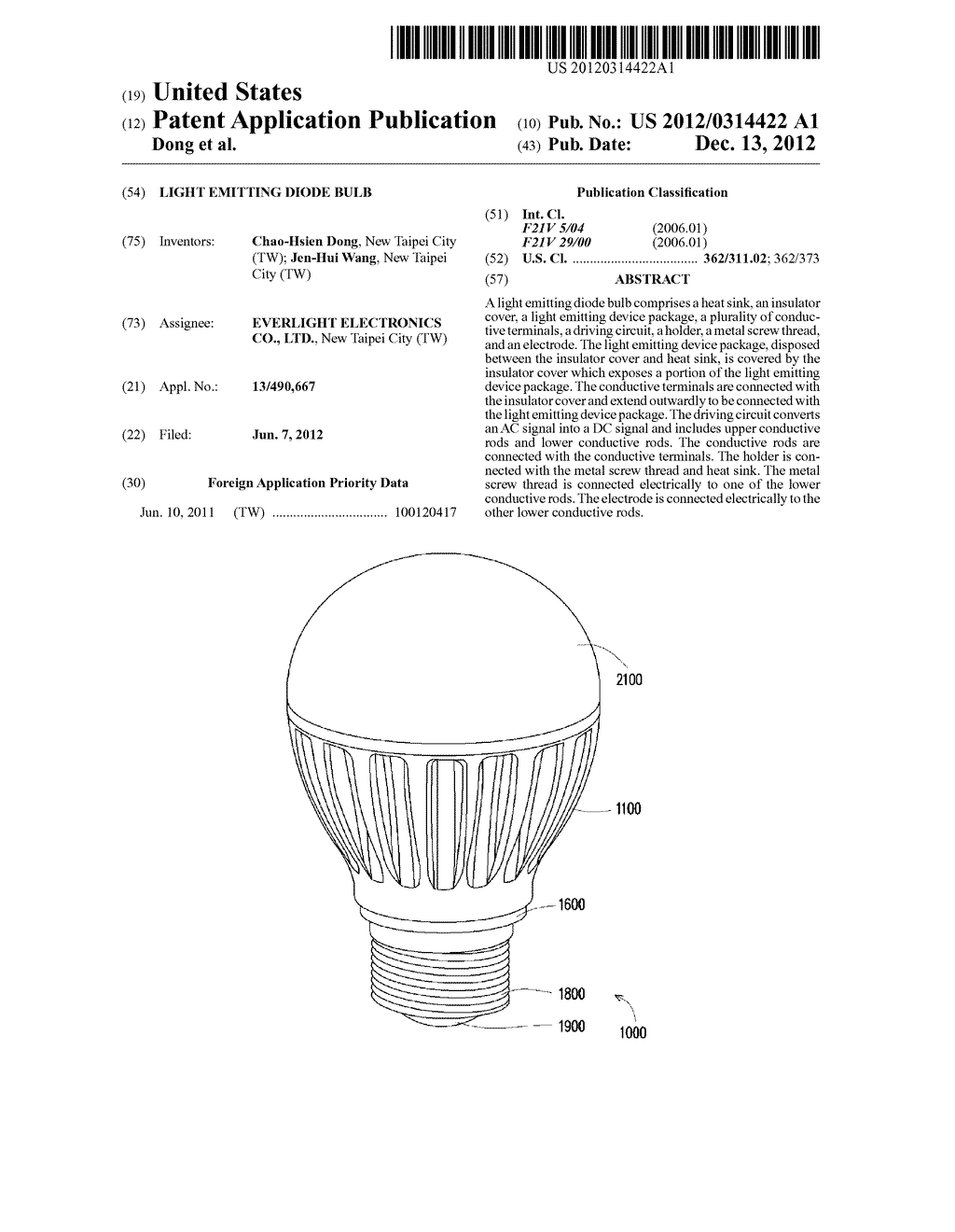Light Emitting Diode Bulb - diagram, schematic, and image 01