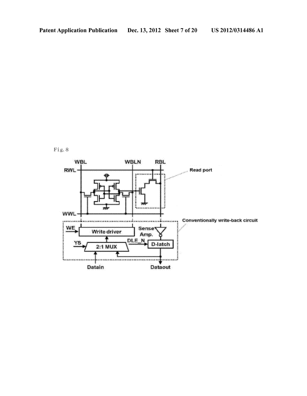 Semiconductor Memory Device for Reducing Charge/Discharge Power of Write     Bitlines - diagram, schematic, and image 08