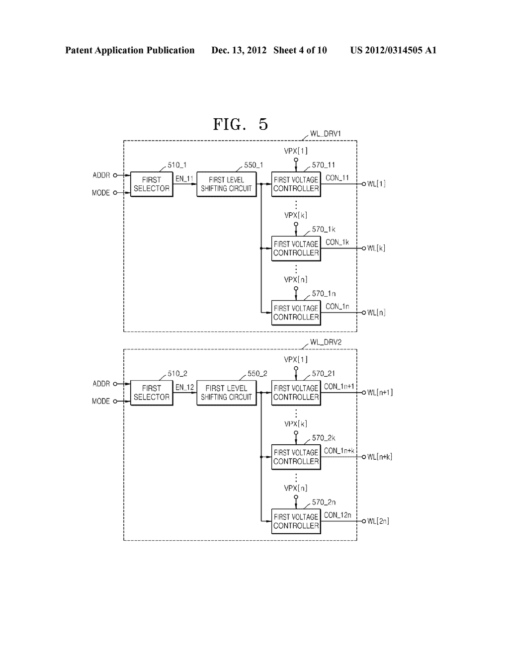 ROW DECODER AND NON-VOLATILE MEMORY DEVICE - diagram, schematic, and image 05