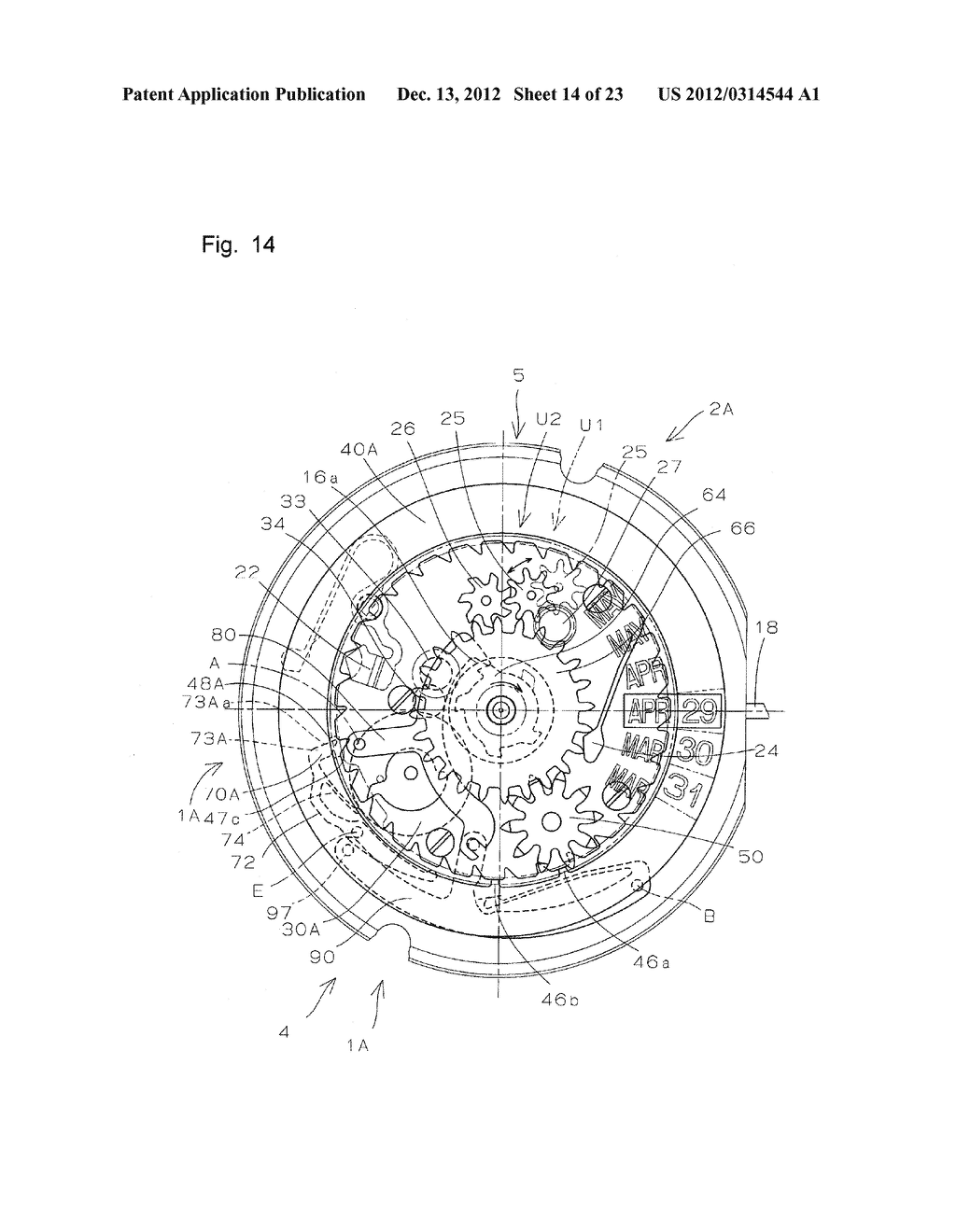 CALENDAR MECHANISM AND TIMEPIECE HAVING THE SAME - diagram, schematic, and image 15