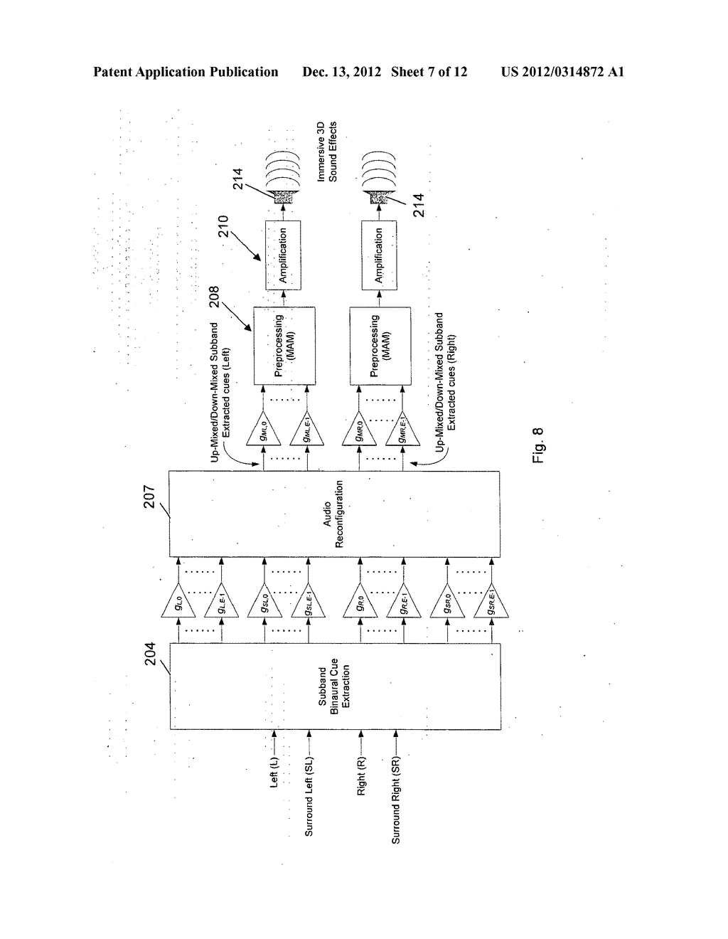 SYSTEM AND METHOD FOR PROCESSING AN INPUT SIGNAL TO PRODUCE 3D AUDIO     EFFECTS - diagram, schematic, and image 08