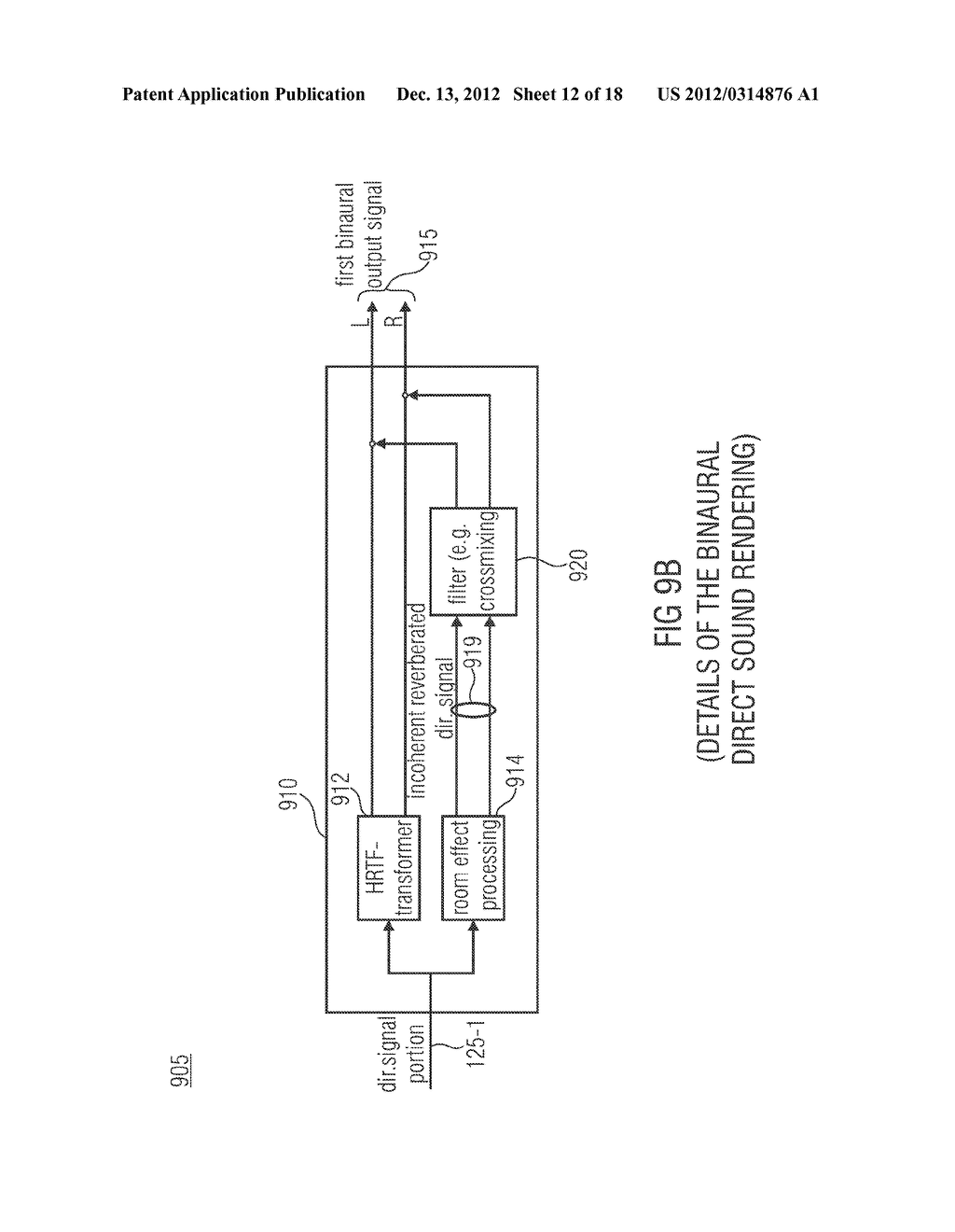 APPARATUS AND METHOD FOR EXTRACTING A DIRECT/AMBIENCE SIGNAL FROM A     DOWNMIX SIGNAL AND SPATIAL PARAMETRIC INFORMATION - diagram, schematic, and image 13