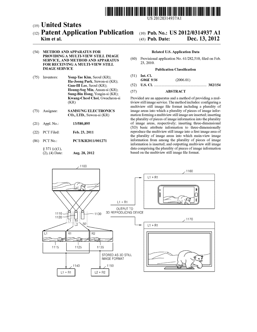 METHOD AND APPARATUS FOR PROVIDING A MULTI-VIEW STILL IMAGE SERVICE, AND     METHOD AND APPARATUS FOR RECEIVING A MULTI-VIEW STILL IMAGE SERVICE - diagram, schematic, and image 01