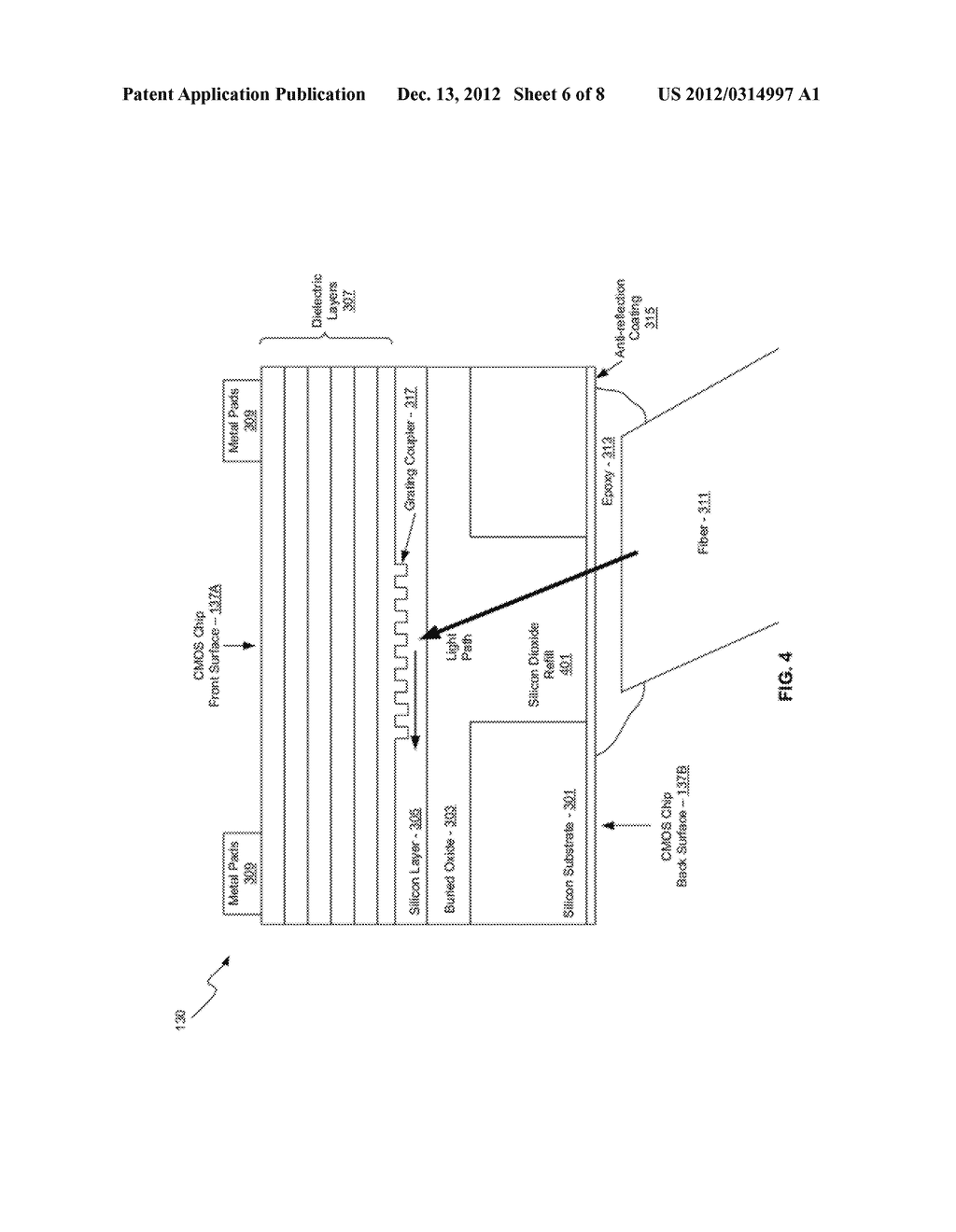 Method And System For Coupling Optical Signals Into Silicon Optoelectronic     Chips - diagram, schematic, and image 07
