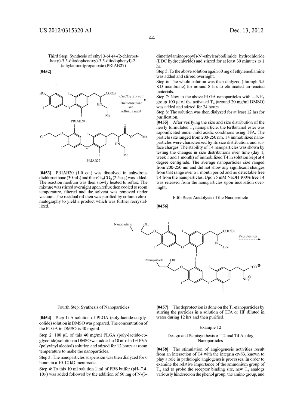 USES OF FORMULATIONS OF THYROID HORMONE ANALOGS AND NANOPARTICULATE FORMS     THEREOF TO INCREASE CHEMOSENSIVITY AND RADIOSENSITIVITY IN TUMOR OR     CANCER CELLS - diagram, schematic, and image 119