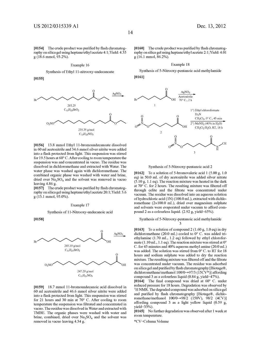 NITROOXY ALKANOIC ACIDS AND DERIVATIVES THEREOF IN FEED FOR REDUCING     METHANE EMISSION IN RUMINANTS, AND/OR TO IMPROVE RUMINANT PERFORMANCE - diagram, schematic, and image 15