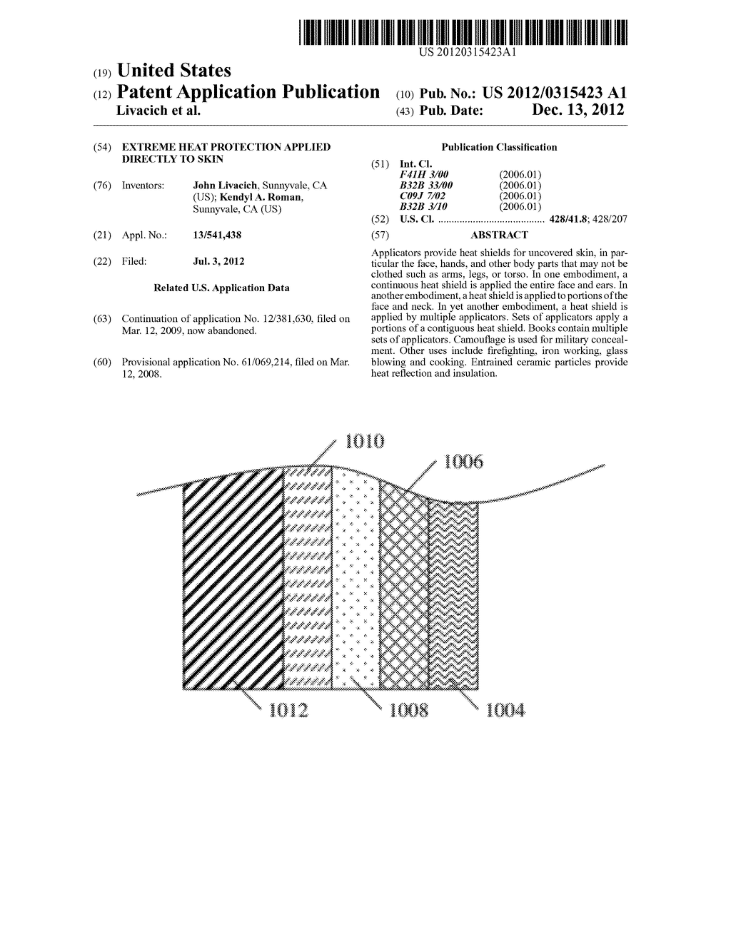 Extreme Heat Protection Applied Directly To Skin - diagram, schematic, and image 01