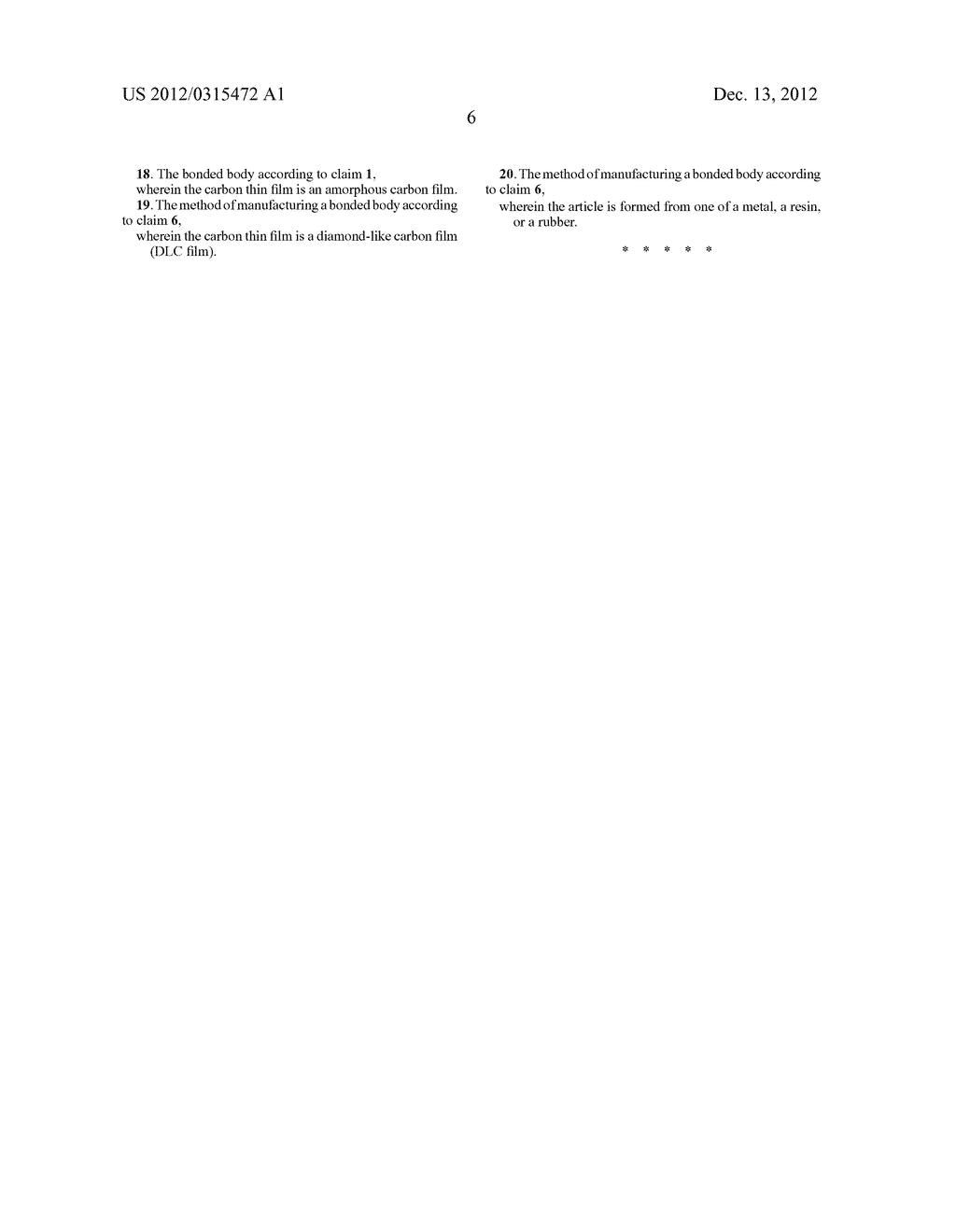 BONDED BODY OF A CARBON THIN FILM COVERED ARTICLE AND A RUBBER - diagram, schematic, and image 08