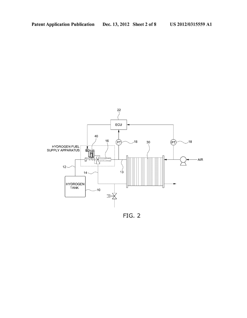 APPARATUS FOR CONTROLLING HYDROGEN SUPPLY OF FUEL CELL SYSTEM AND METHOD     FOR CONTROLLING THE SAME - diagram, schematic, and image 03