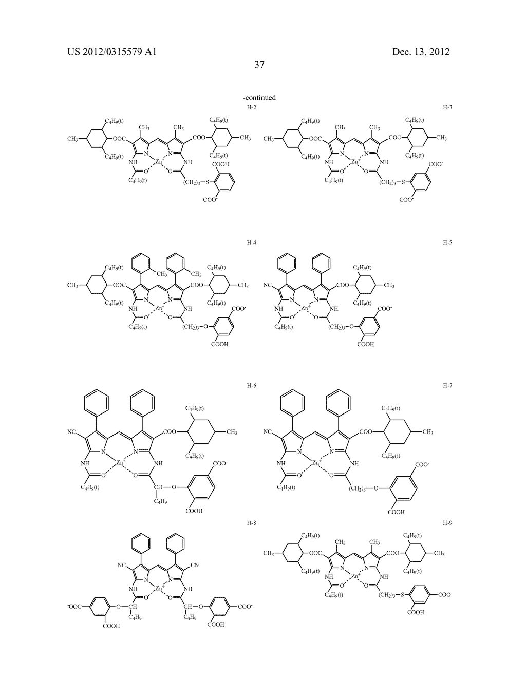 COLORED CURABLE COMPOSITION, COLOR FILTER AND METHOD OF PRODUCING THE     SAME, AND DIPYRROMETHENE METAL COMPLEX COMPOUND AND TAUTOMER THEREOF - diagram, schematic, and image 38