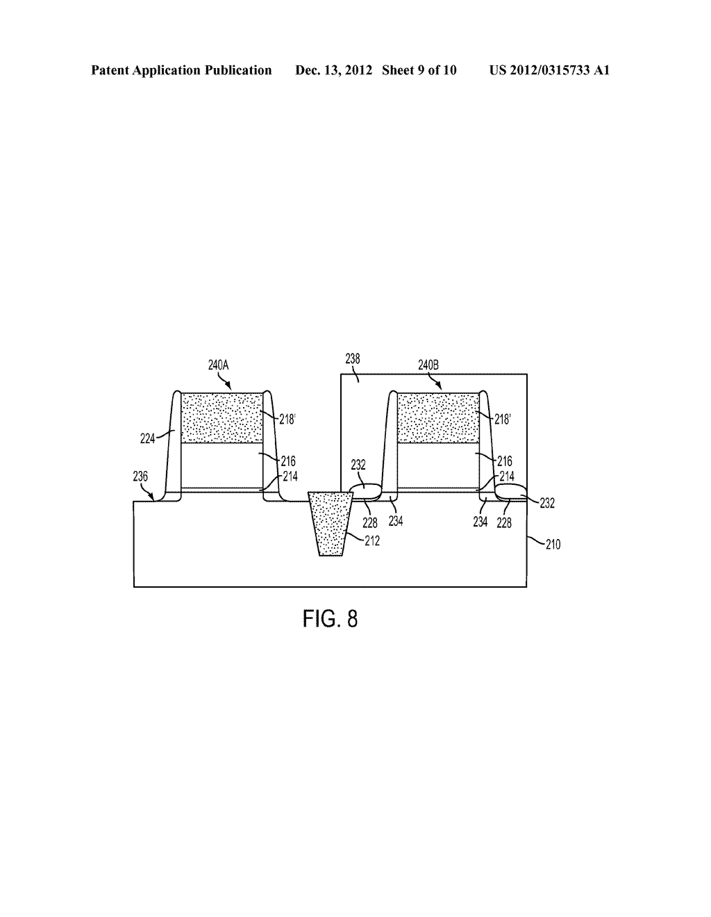 METHOD OF FABRICATING GATE ELCTRODE USING A TREATED HARD MASK - diagram, schematic, and image 10