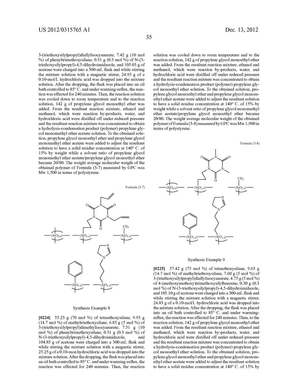 RESIST UNDERLAYER FILM FORMING COMPOSITION CONTAINING SILICON HAVING     NITROGEN-CONTAINING RING - diagram, schematic, and image 38