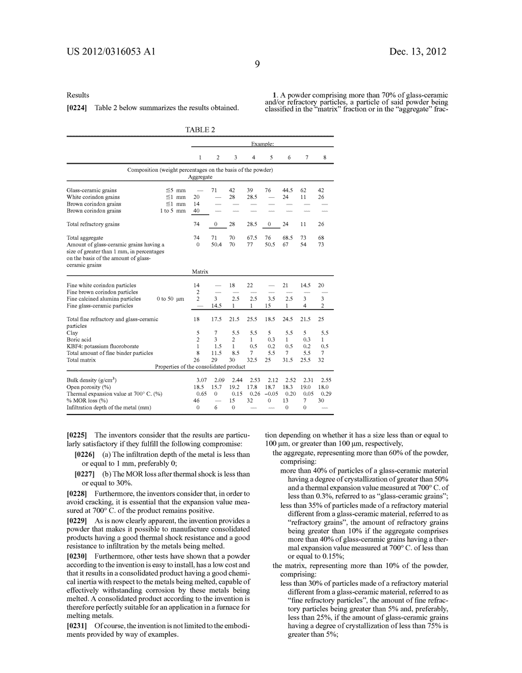 POWDER FOR GLASS-CERAMIC DRY REFRACTORY MATERIAL - diagram, schematic, and image 10