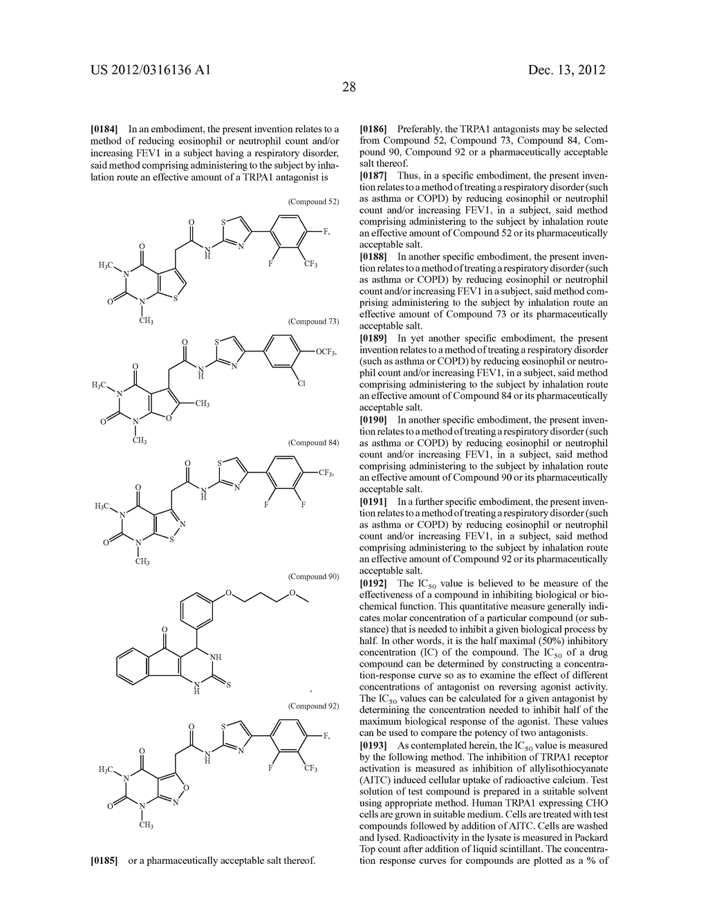 TREATMENT OF RESPIRATORY DISORDERS USING TRPA1 ANTAGONISTS - diagram, schematic, and image 34