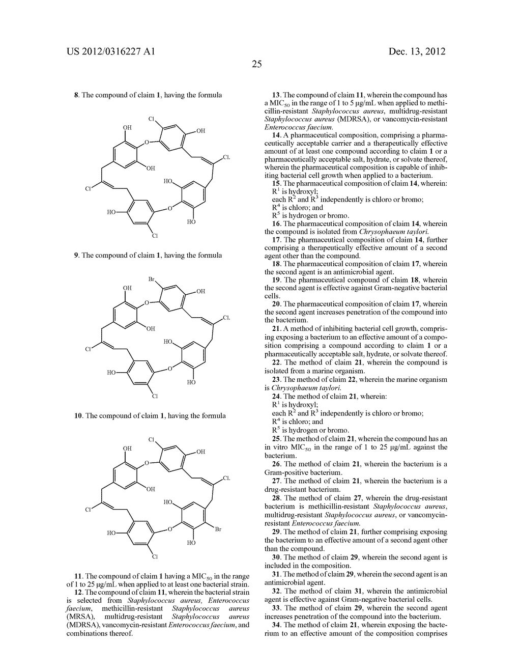 CHRYSOPHAENTIN ANTIMICROBIAL COMPOUNDS THAT INHIBIT FTSZ PROTEIN - diagram, schematic, and image 34