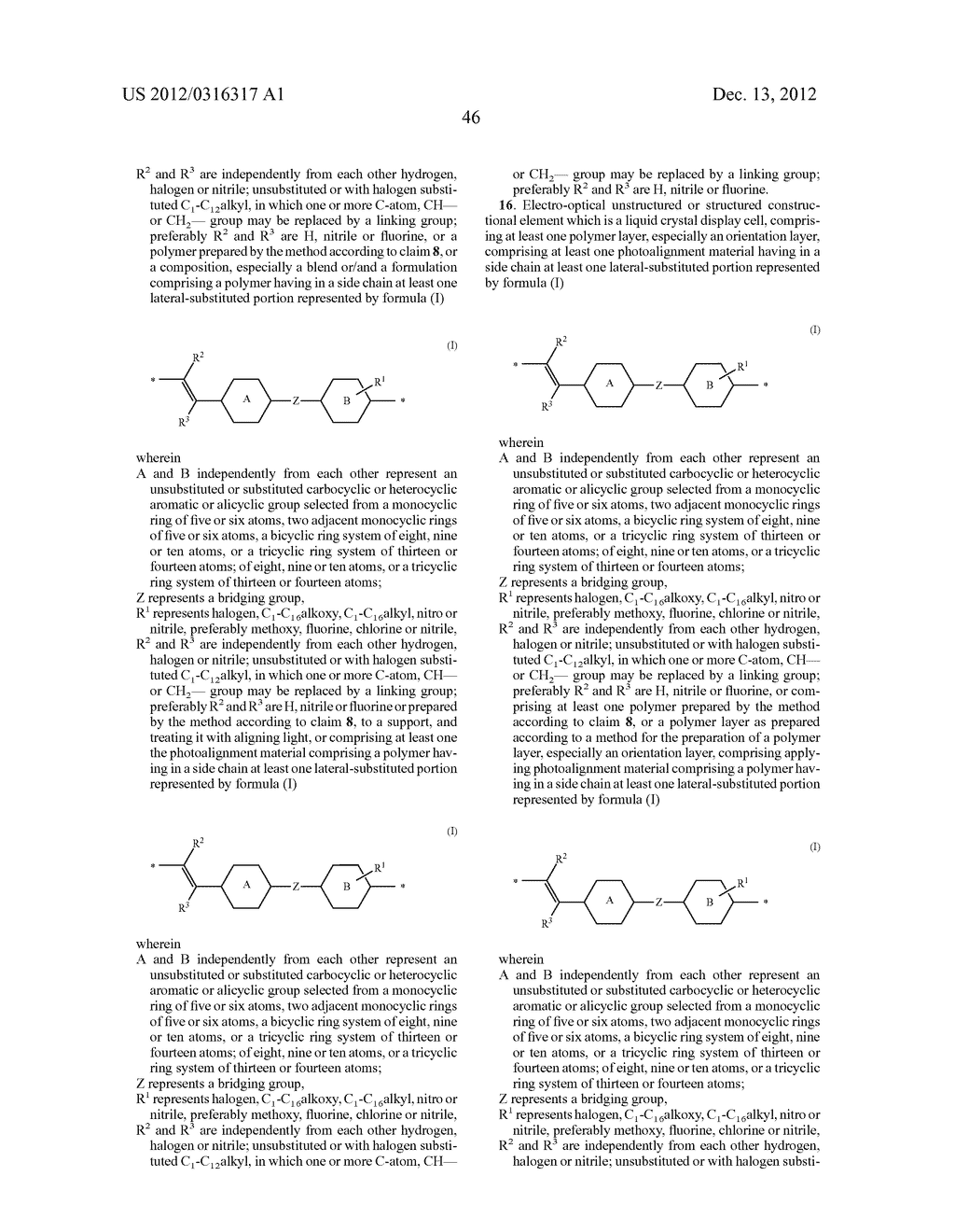 PHOTOALIGNING MATERIAL WITH LATERAL SUBSTITUTION - diagram, schematic, and image 47