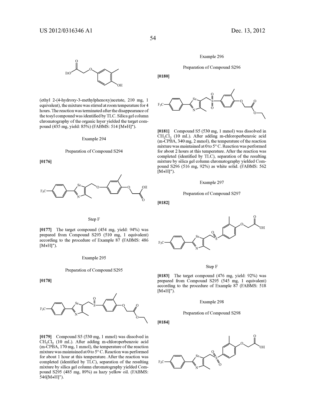 SELENALZOLE DERIVATIVE HAVING LIGAND WHICH ACTIVATES PEROXISOME     PROLIFERATOR ACTIVATED RECEPTOR (PPAR), PREPARING METHOD THEREOF AND     USAGE OF THE CHEMICAL COMPOUNDS - diagram, schematic, and image 56