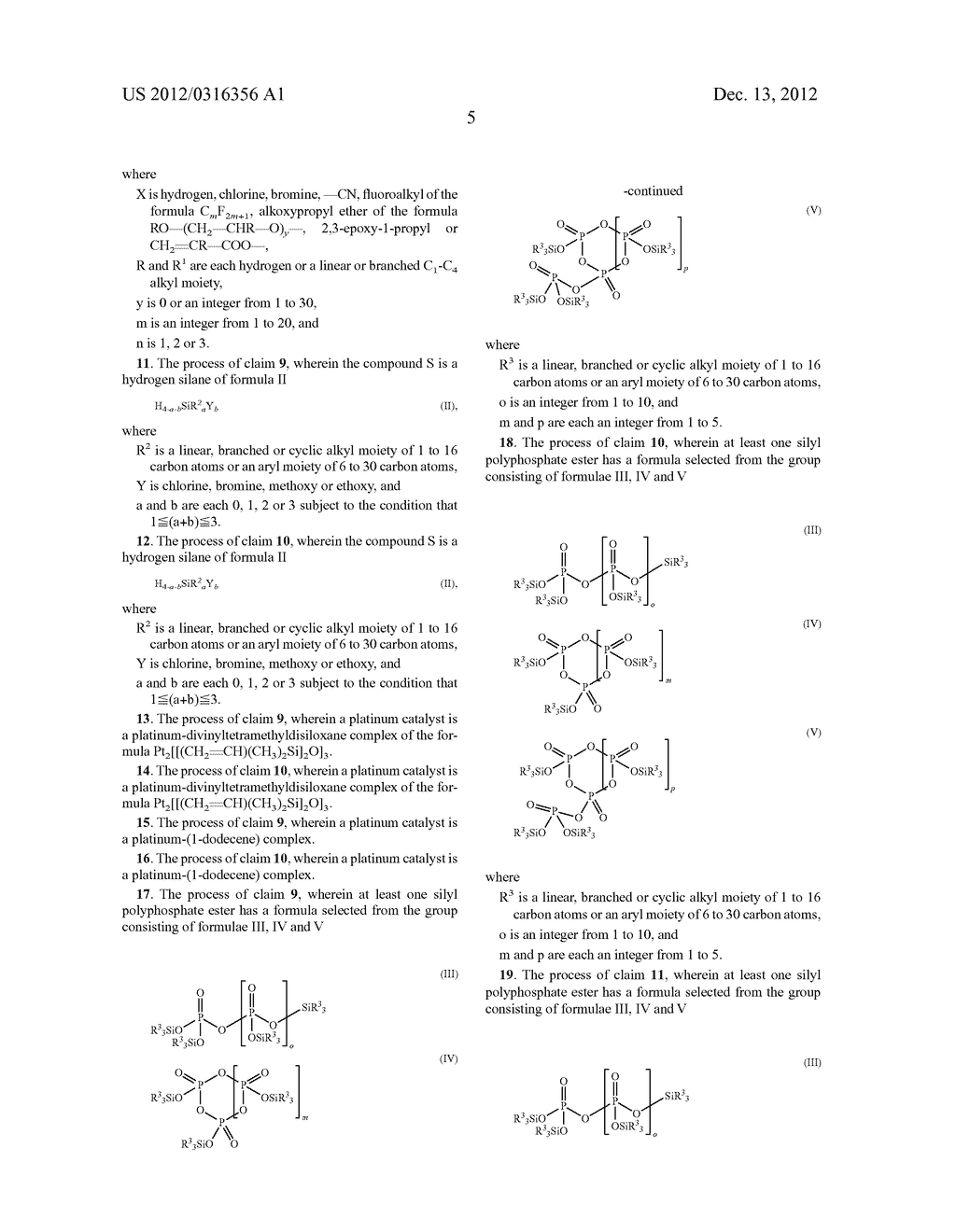 METHOD FOR HYDROSILYLATION USING A PLATINUM CATALYST - diagram, schematic, and image 06