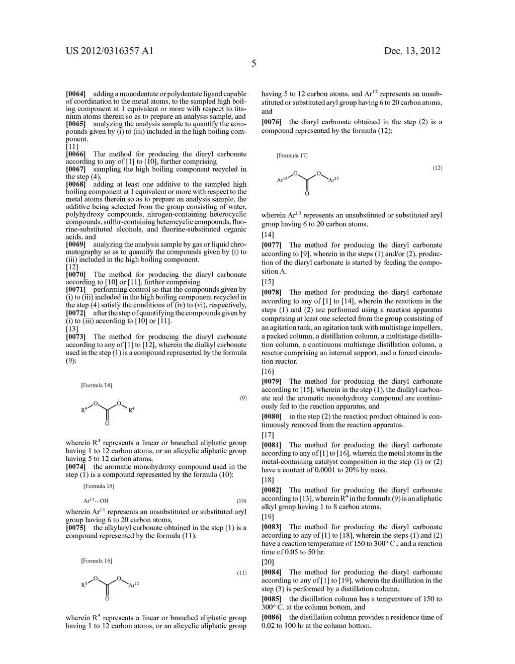 Method for Producing Diaryl Carbonate - diagram, schematic, and image 09