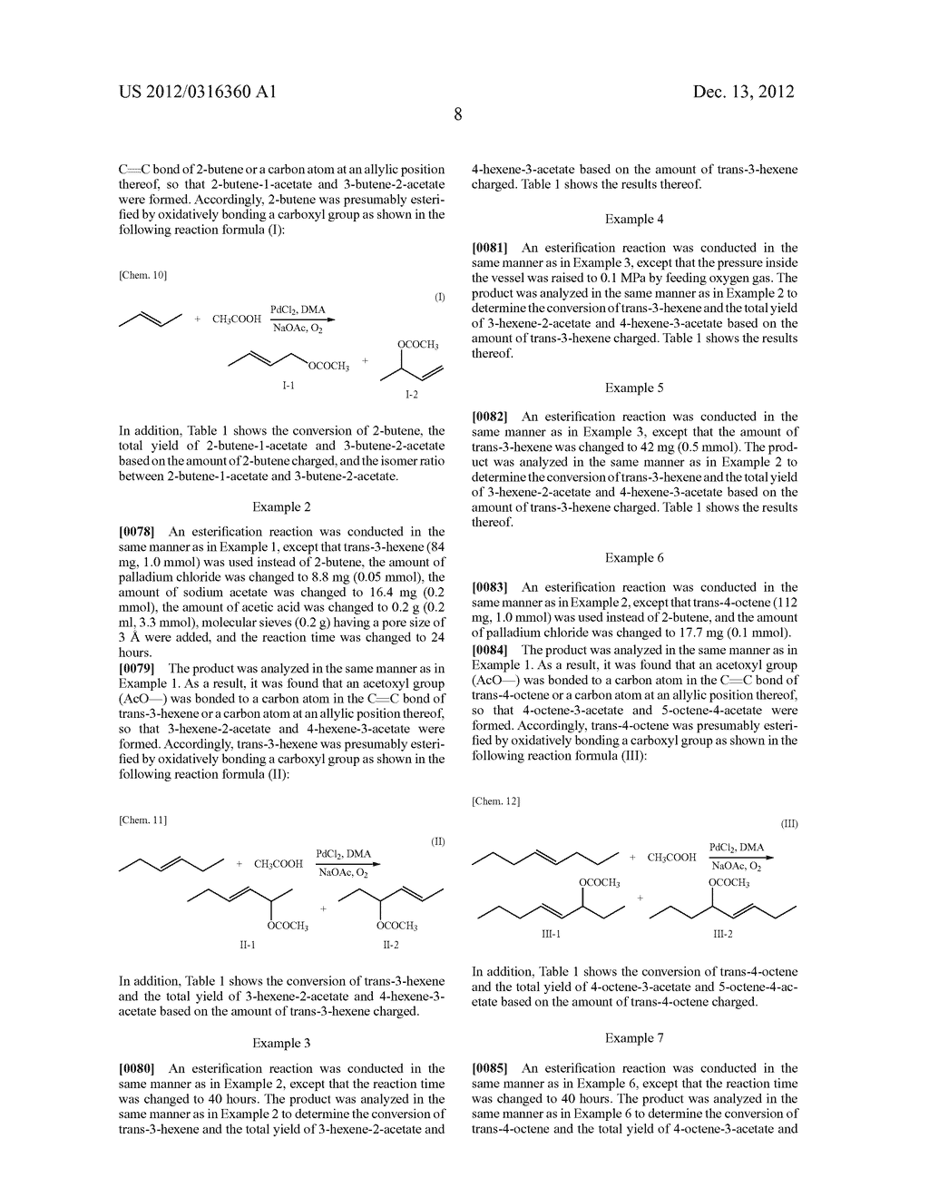 PROCESS FOR PRODUCING ESTER COMPOUND HAVING a, -UNSATURATED BOND - diagram, schematic, and image 09