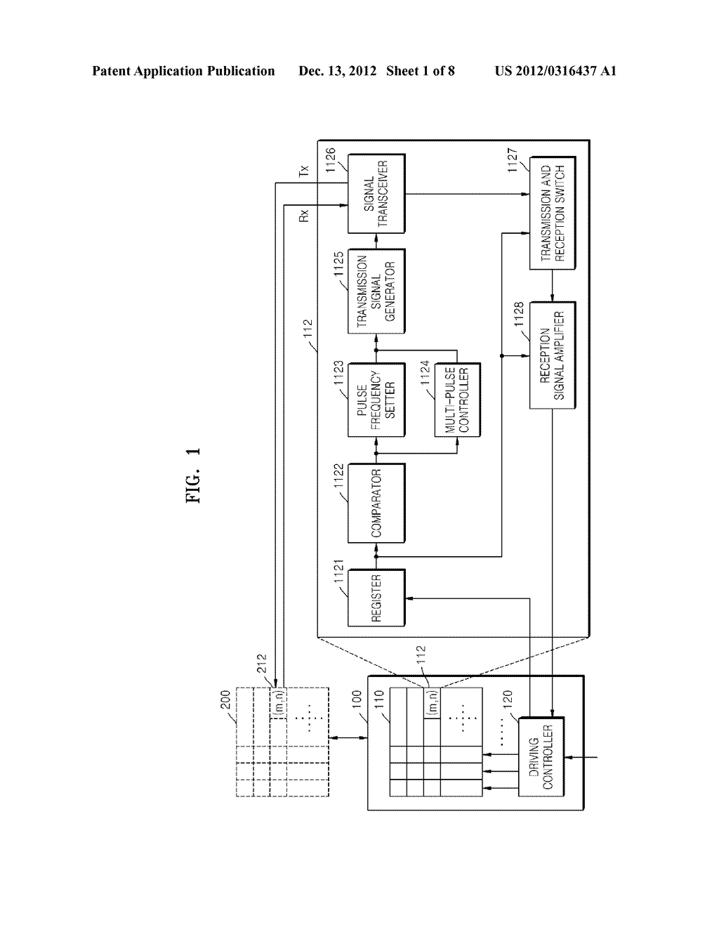 APPARATUS FOR DRIVING TWO-DIMENSIONAL TRANSDUCER ARRAY, MEDICAL IMAGING     SYSTEM, AND METHOD OF DRIVING TWO-DIMENSIONAL TRANSDUCER ARRAY - diagram, schematic, and image 02