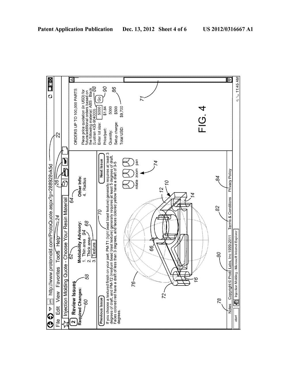 Visual Change Cue For Communicating Manufacturing Issues Of A Custom Part - diagram, schematic, and image 05