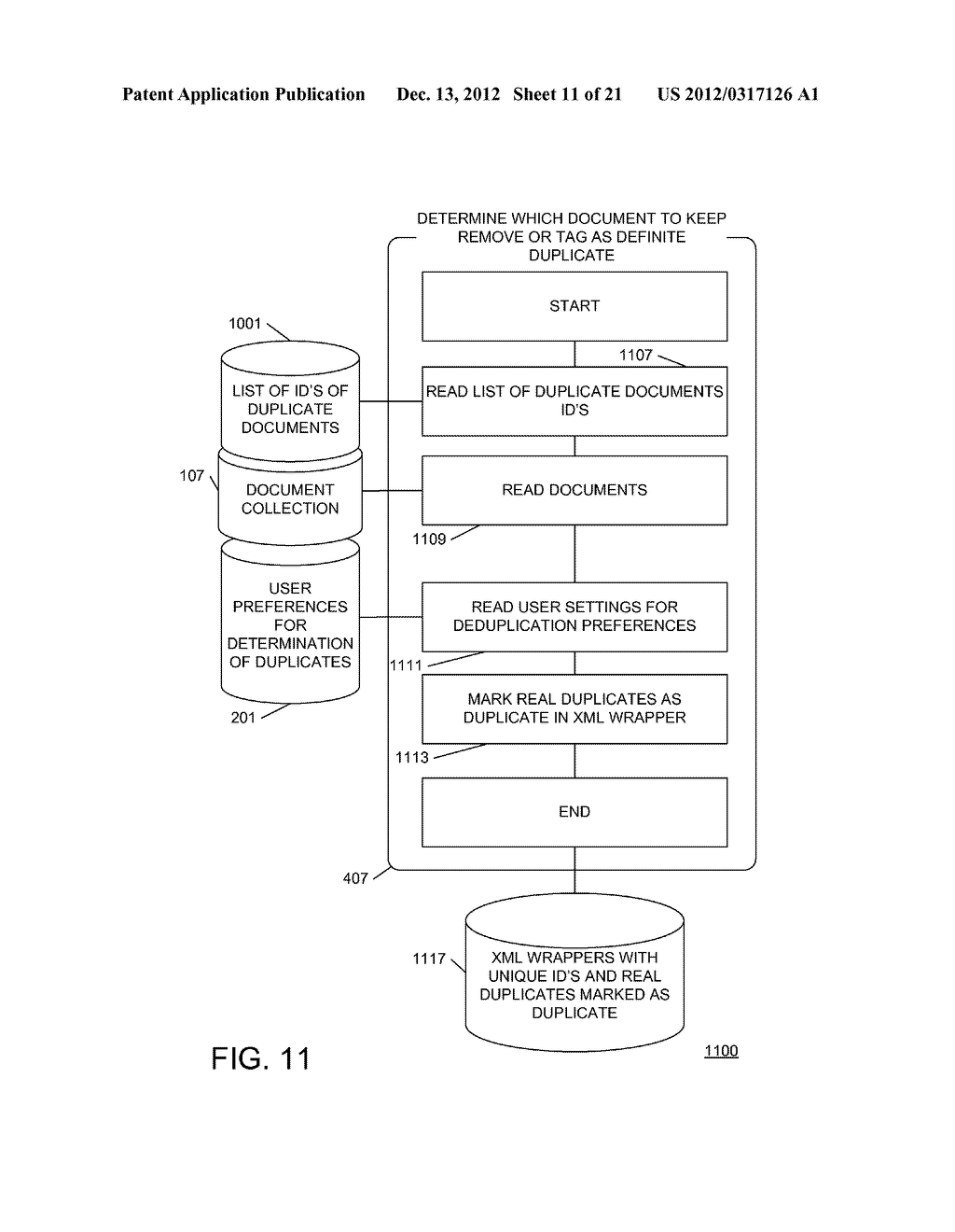 SYSTEM AND METHOD FOR NEAR AND EXACT DE-DUPLICATION OF DOCUMENTS - diagram, schematic, and image 12