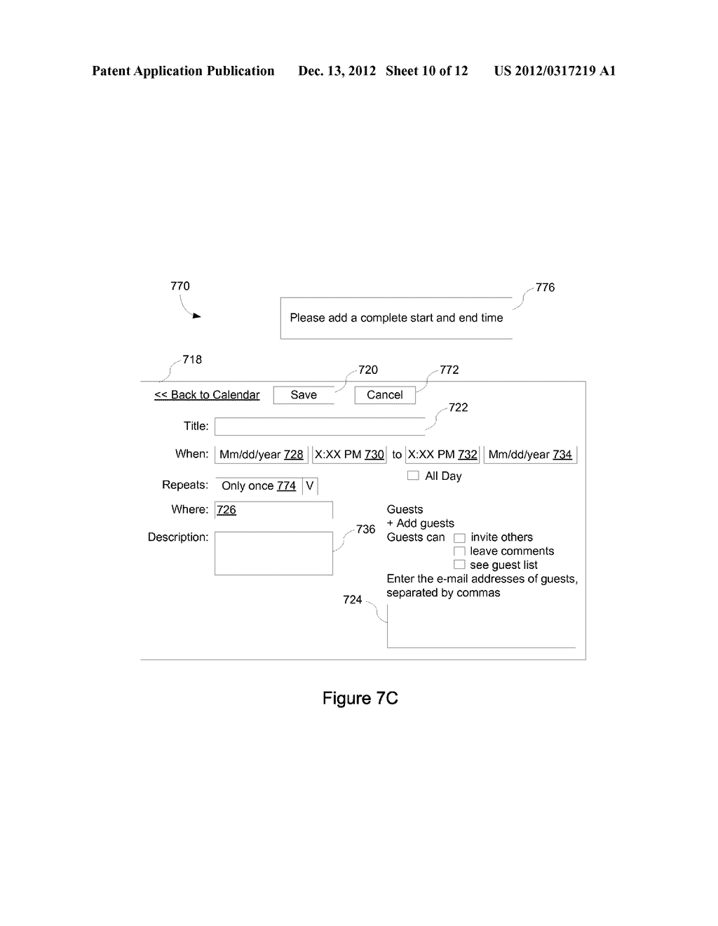 METHOD, SYSTEM, GRAPHICAL USER INTERFACE, AND DATA STRUCTURE FOR CREATING     ELECTRONIC CALENDAR ENTRIES FROM EMAIL MESSAGES - diagram, schematic, and image 11