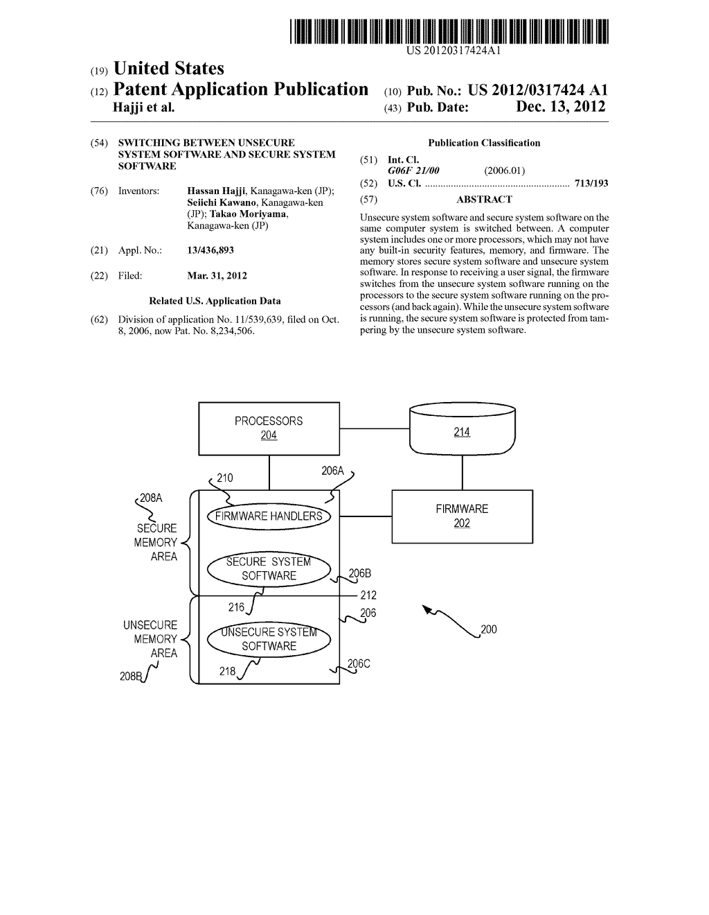 Switching between unsecure system software and secure system software - diagram, schematic, and image 01