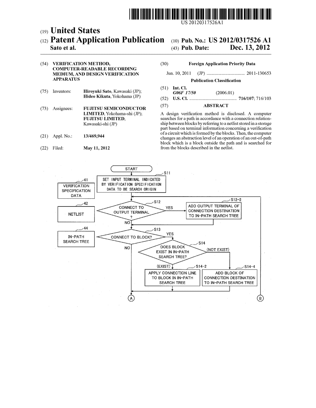 VERIFICATION METHOD, COMPUTER-READABLE RECORDING MEDIUM, AND DESIGN     VERIFICATION APPARATUS - diagram, schematic, and image 01