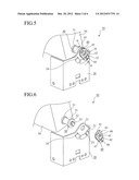 HINGE MECHANISM, AND MONITOR OPENING AND CLOSING MECHANISM diagram and image