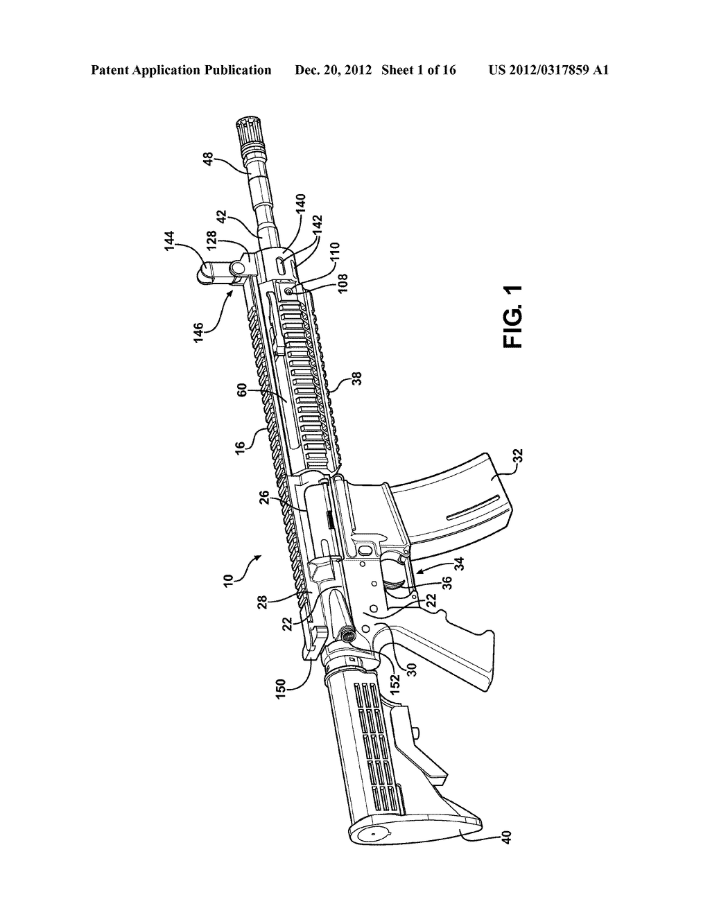 FIREARM INCLUDING IMPROVED HAND GUARD - diagram, schematic, and image 02