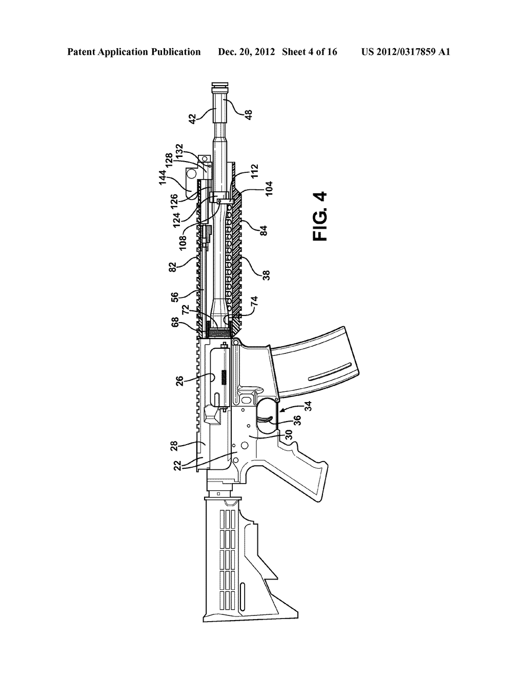 FIREARM INCLUDING IMPROVED HAND GUARD - diagram, schematic, and image 05