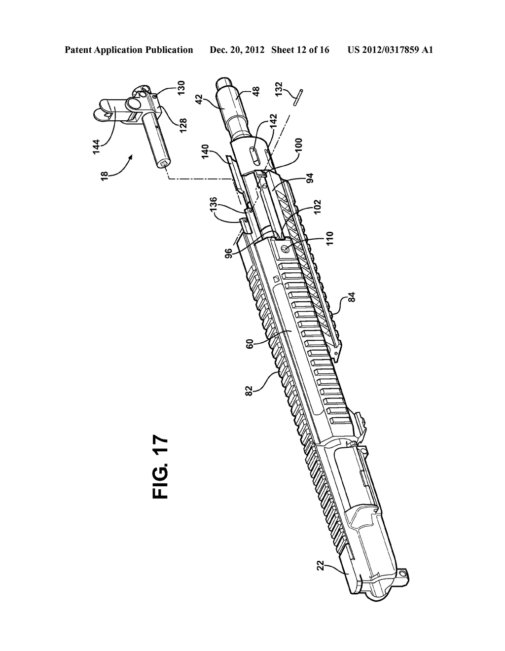 FIREARM INCLUDING IMPROVED HAND GUARD - diagram, schematic, and image 13