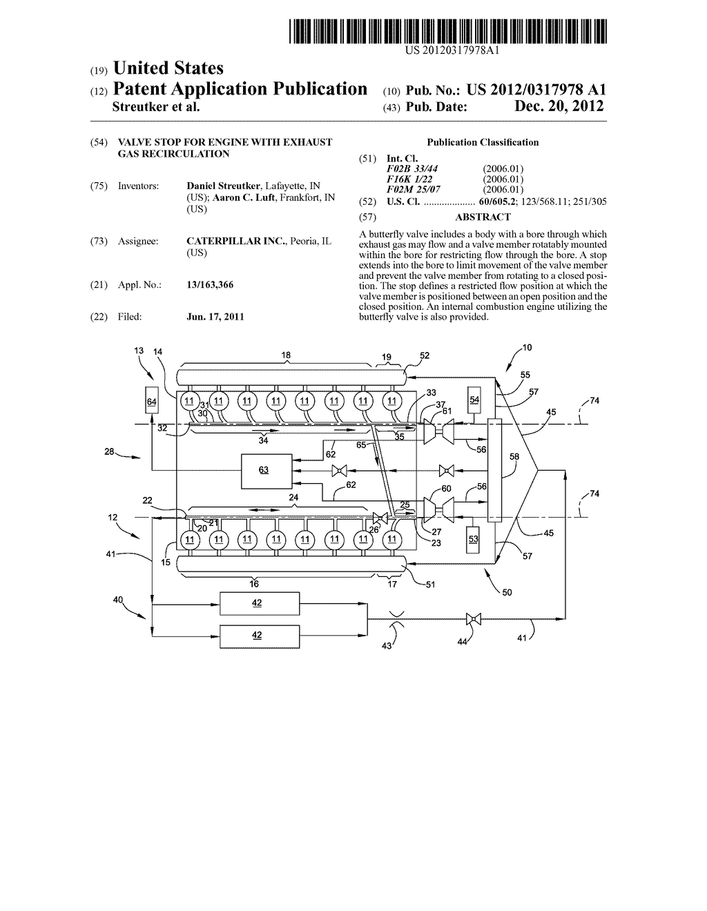 Valve stop for engine with exhaust gas recirculation - diagram, schematic, and image 01