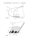 PROCESS FOR THE PRODUCTION OF AN ACOUSTIC TREATMENT PANEL THAT INTEGRATES     CHANNELS JUXTAPOSED WITH AN ALVEOLAR STRUCTURE diagram and image