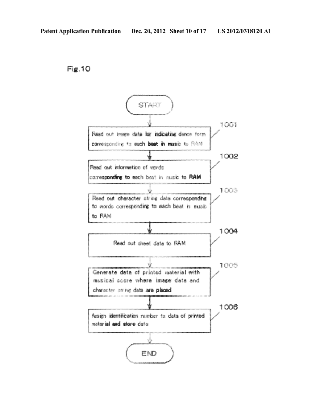 PRINTED MATERIAL WITH MUSICAL SCORE AND DISPLAY APPARATUS FOR DISPLAYING     MUSICAL SCORE OF PRINTED MATERIAL WITH MUSICAL SCORE - diagram, schematic, and image 11