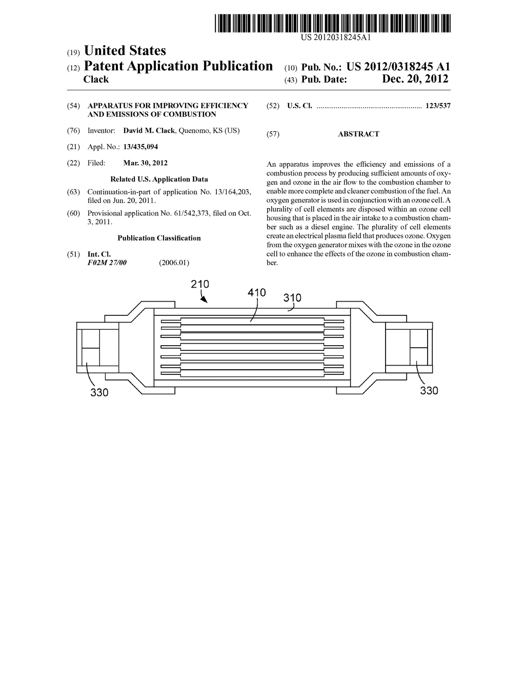 APPARATUS FOR IMPROVING EFFICIENCY AND EMISSIONS OF COMBUSTION - diagram, schematic, and image 01