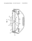 CONTAINER WITH INTEGRATED PLASTIC TEAR AWAY MEMBRANE diagram and image