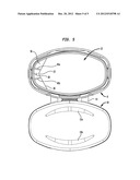 CONTAINER WITH INTEGRATED PLASTIC TEAR AWAY MEMBRANE diagram and image