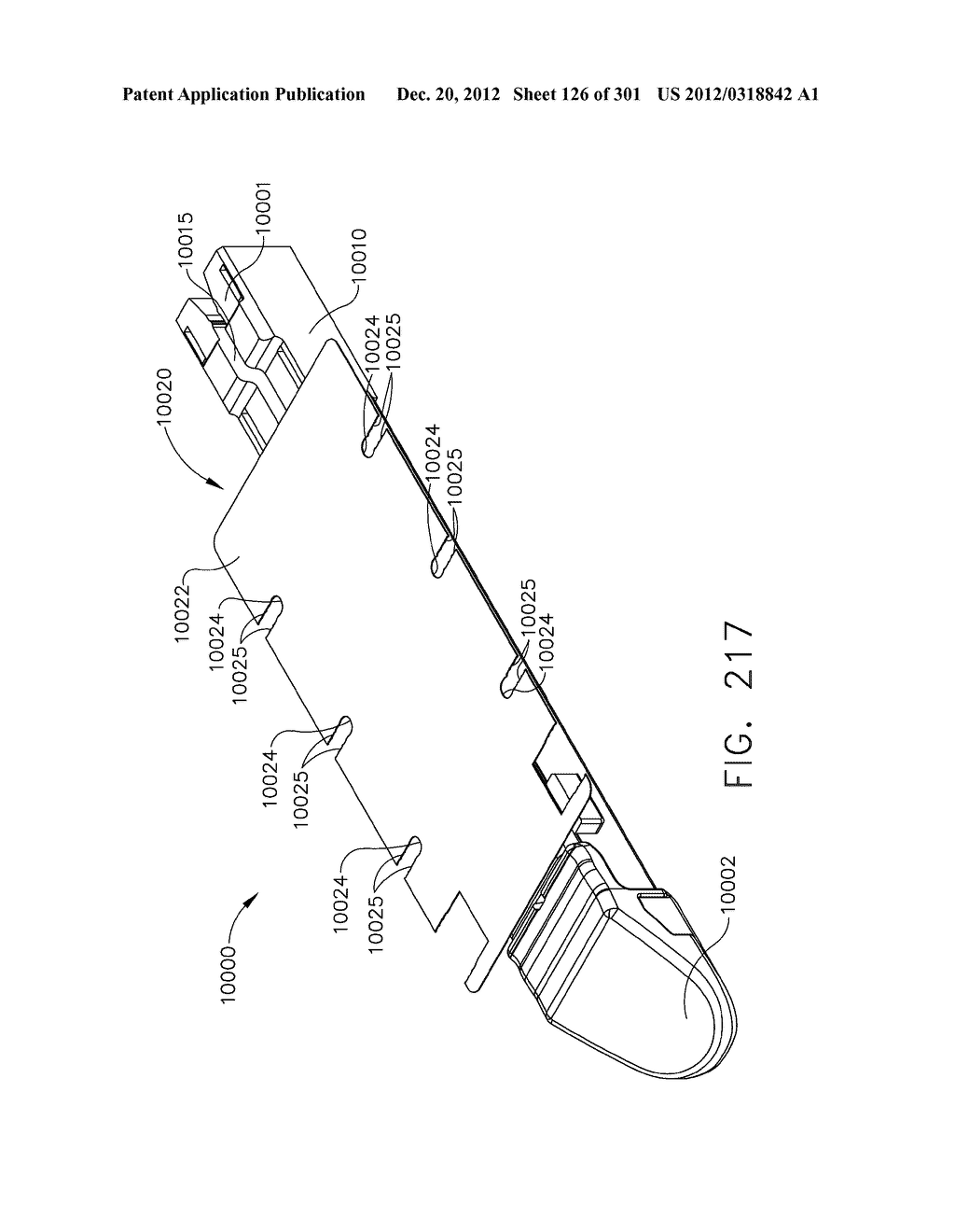 TISSUE STAPLER HAVING A THICKNESS COMPENSATOR COMPRISING INCORPORATING A     HEMOSTATIC AGENT - diagram, schematic, and image 127