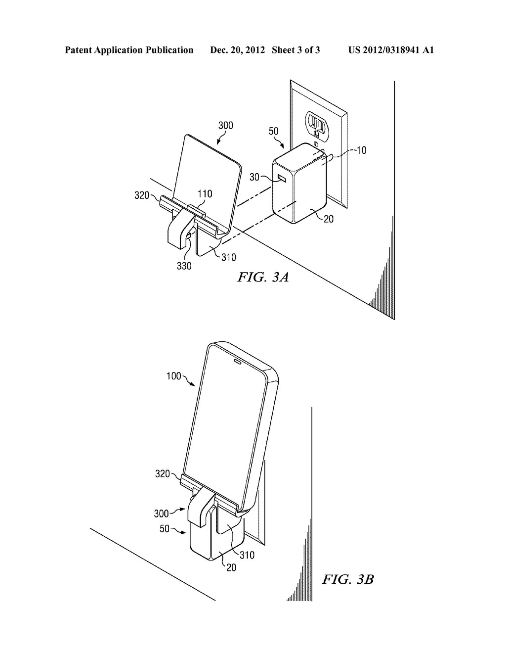 Mobile Electronic Device AC Charger Mount - diagram, schematic, and image 04