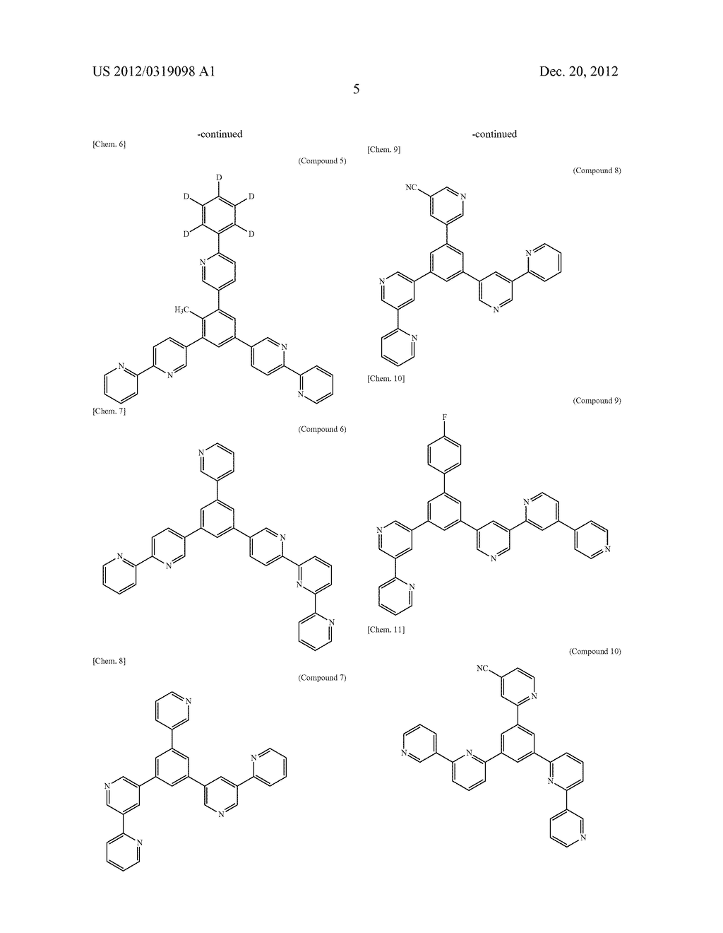 SUBSTITUTED PYRIDYL COMPOUND AND ORGANIC ELECTROLUMINESCENT ELEMENT - diagram, schematic, and image 09