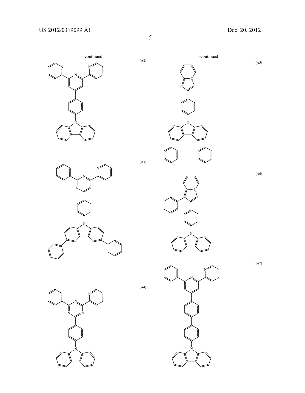 MATERIAL FOR ORGANIC ELECTROLUMINESCENCE DEVICES AND ORGANIC     ELECTROLUMINESCENCE DEVICE USING THE MATERIAL - diagram, schematic, and image 06