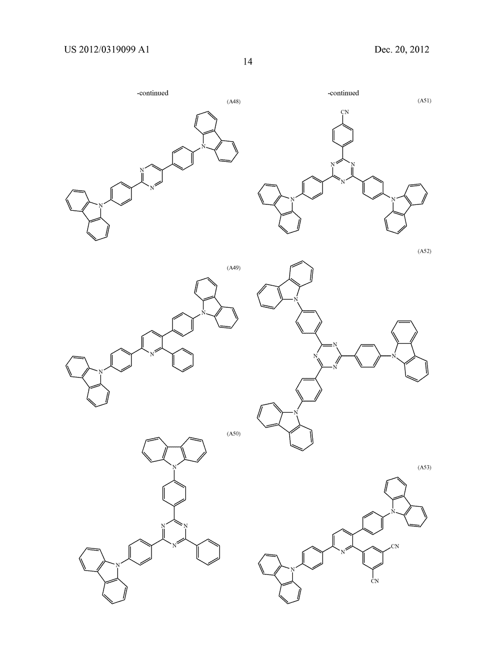 MATERIAL FOR ORGANIC ELECTROLUMINESCENCE DEVICES AND ORGANIC     ELECTROLUMINESCENCE DEVICE USING THE MATERIAL - diagram, schematic, and image 15