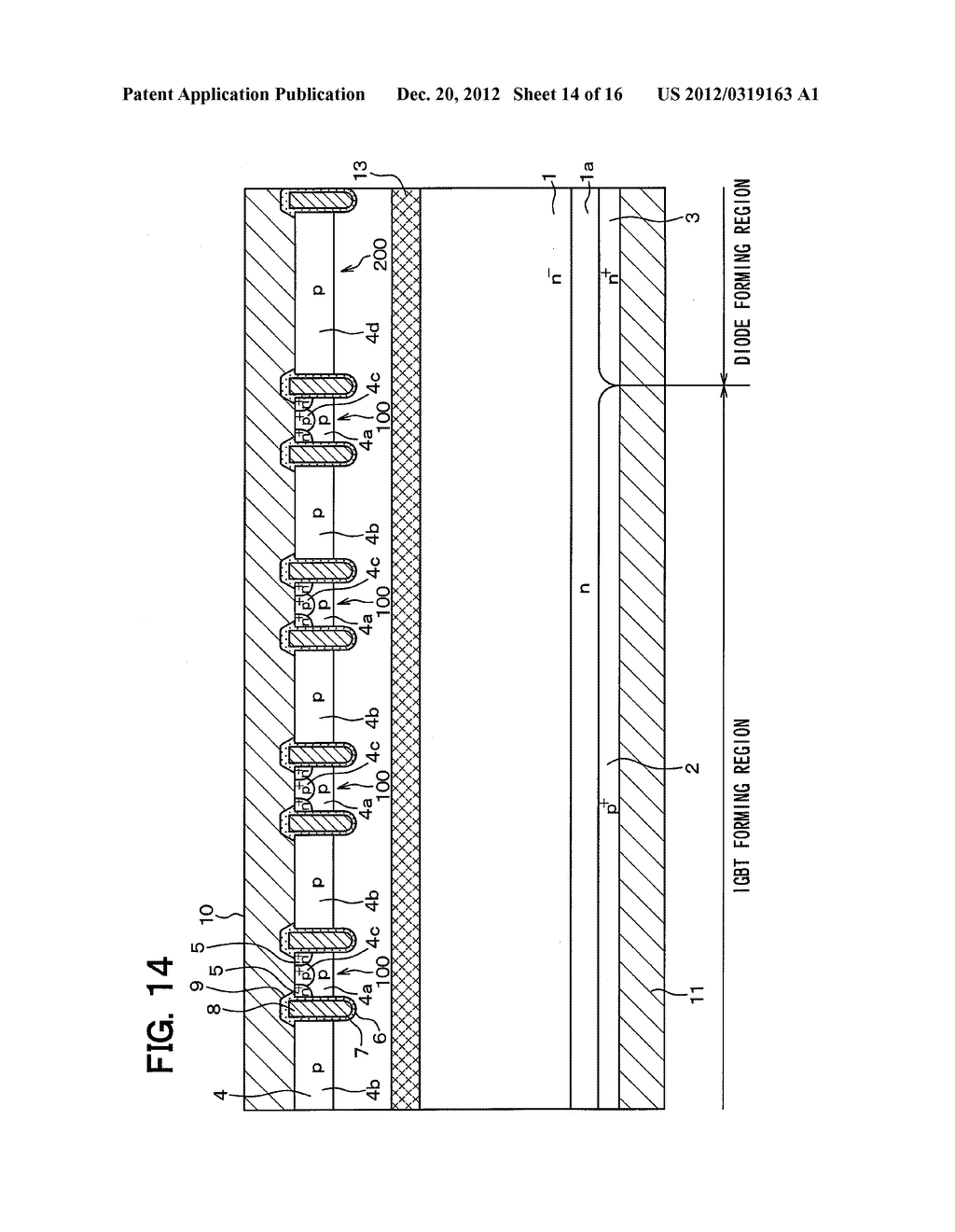 SEMICONDUCTOR DEVICE INCLUDING INSULATED GATE BIPOLAR TRANSISTOR AND DIODE - diagram, schematic, and image 15