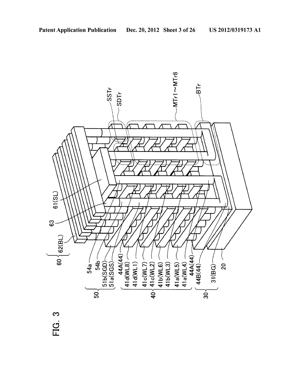 NONVOLATILE SEMICONDUCTOR MEMORY DEVICE, THREE-DIMENSIONAL SEMICONDUCTOR     DEVICE, AND METHOD OF MANUFACTURING THE SAME - diagram, schematic, and image 04