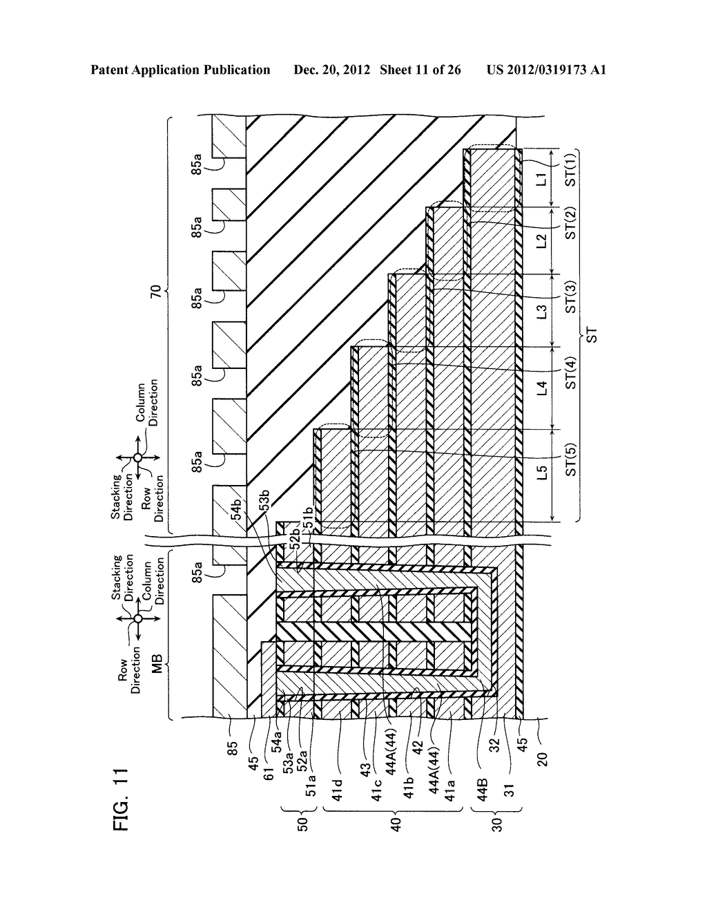 NONVOLATILE SEMICONDUCTOR MEMORY DEVICE, THREE-DIMENSIONAL SEMICONDUCTOR     DEVICE, AND METHOD OF MANUFACTURING THE SAME - diagram, schematic, and image 12