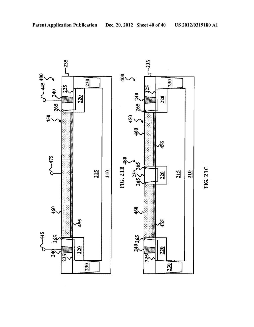 LARGE DIMENSION DEVICE AND METHOD OF MANUFACTURING SAME IN GATE LAST     PROCESS - diagram, schematic, and image 41